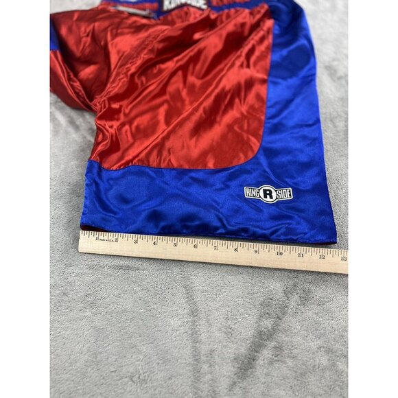 Ringside Mens m Satin Boxing Shorts Red Blue White Sport Training Athletic MMA - Picture 9 of 10